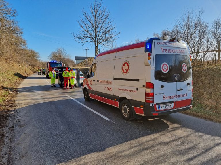 20220118 Verkehrsunfall auf der L4010 Pfaffstätten Einöde