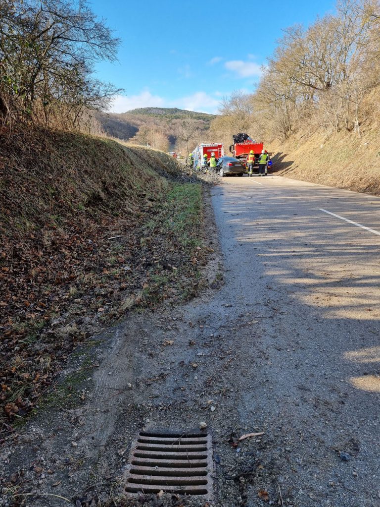 20220118 Verkehrsunfall auf der L4010 Pfaffstätten Einöde