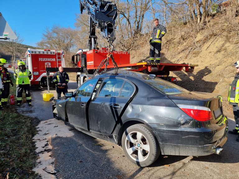 20220118 Verkehrsunfall auf der L4010 Pfaffstätten Einöde