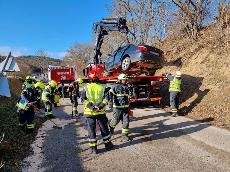 20220118 Verkehrsunfall auf der L4010 Pfaffstätten Einöde