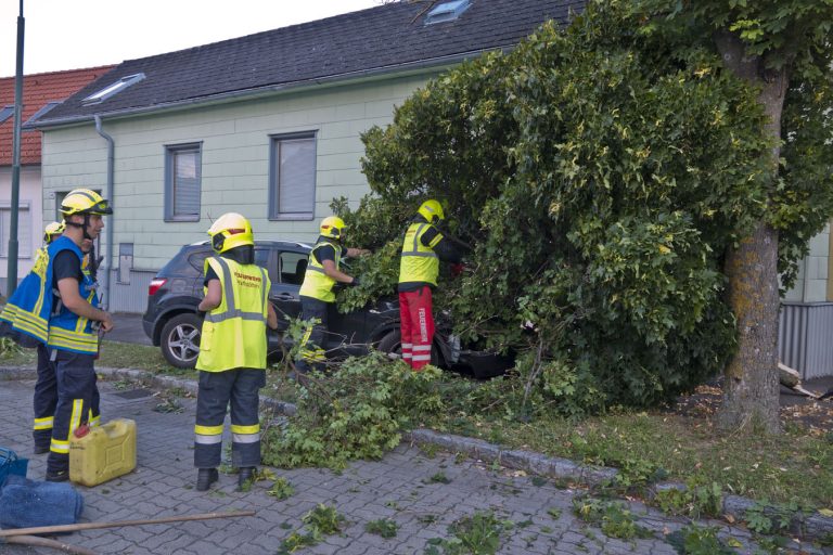 20250822_Verkehrsunfall in Pfaffstätten Badener Strasse Bezirk