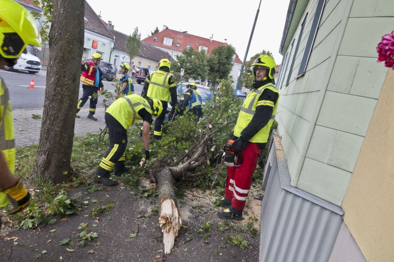 20250822_Verkehrsunfall in Pfaffstätten Badener Strasse Bezirk