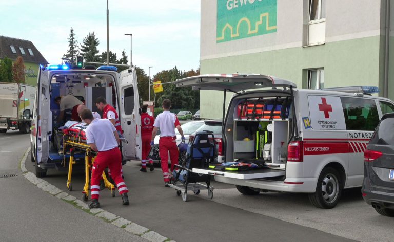 20250829_Personenrettung aus Schwechat Flussbett in Baden Ortste