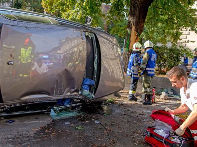 20160903 Verkehrsunfall in Gainfarn NÖ Bezirk Baden  Foto: Stef