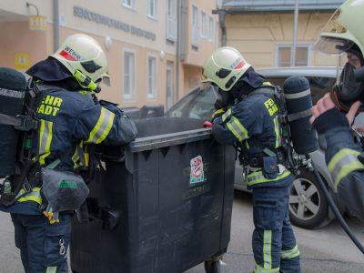 20170128 Müllbehälterbrand in Baden  Foto: Freiwillige Feuerwe
