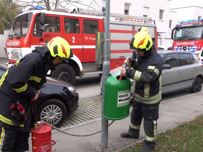 20181118 3-fache Brandstiftung in Tribuswinkler Wohnsiedlung  Fo