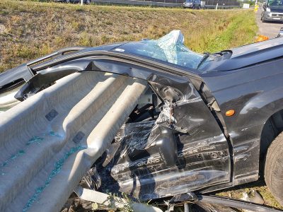 20200807 Verkehrsunfall A2 Höhe Abfahrt Bad Vöslau RFb Süd