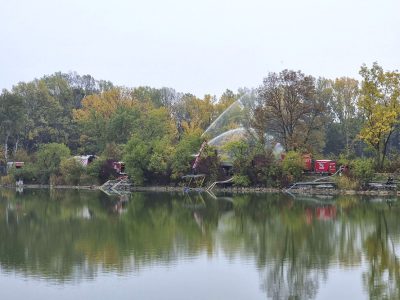 20221015 Pumparbeiten bei Badener Teichanlage Ortsteil Haidhof-S