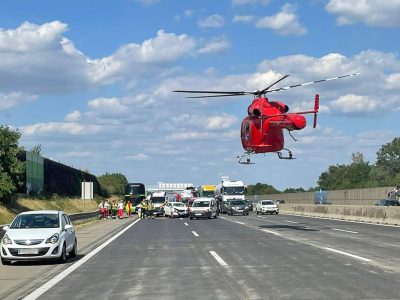 20240729 Verkehrsunfall auf der A2 Traiskirchen kurz vor Abfahrt