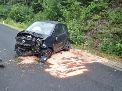 20220630 Verkehrsunfall auf der L4007 Gainfarn-Schwarzenseee