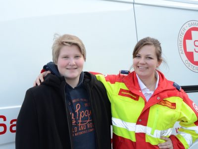 Sophie Stöhr und Julia Kremser leisteten erste Hilfe!