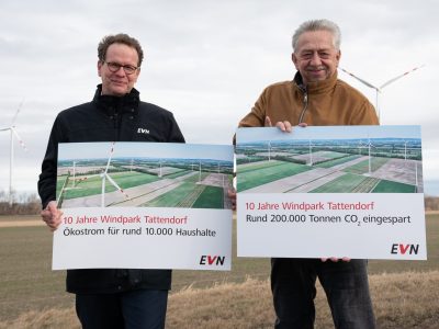 EVN Vorstandssprecher Stefan Szyszkowitz und Bürgermeister Alfred Reinisch