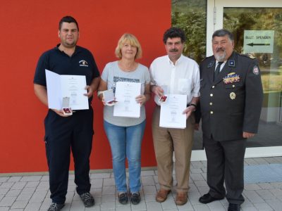 Herr Kietaibl, Frau Juran, Herr Pobenberger und BezStL Rodinger